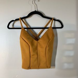 orange cross back tank